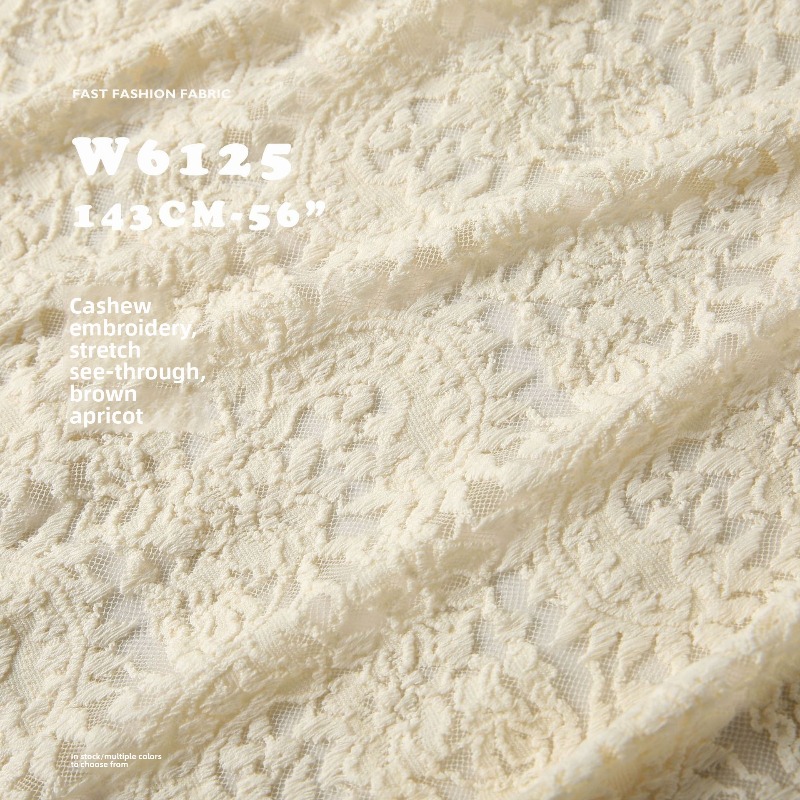 Embroidery Veil - Kain Jacquard Elastis Bordir Paisley untuk