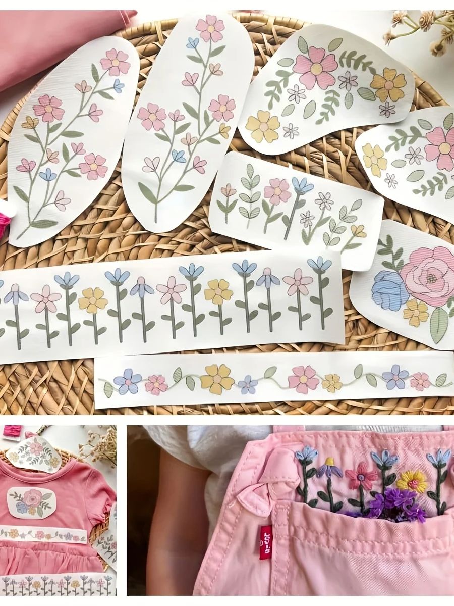 Printed Embroidery Kit - 1 Set Terdiri dari 8 Buah