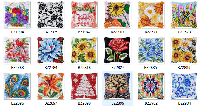 Printed Embroidery Kit - Kit kait kait lebah karpet kanvas