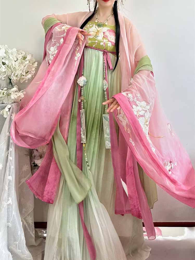 Embroidery Dress - Kostum Pertunjukan Panggung Wanita untuk Halloween,