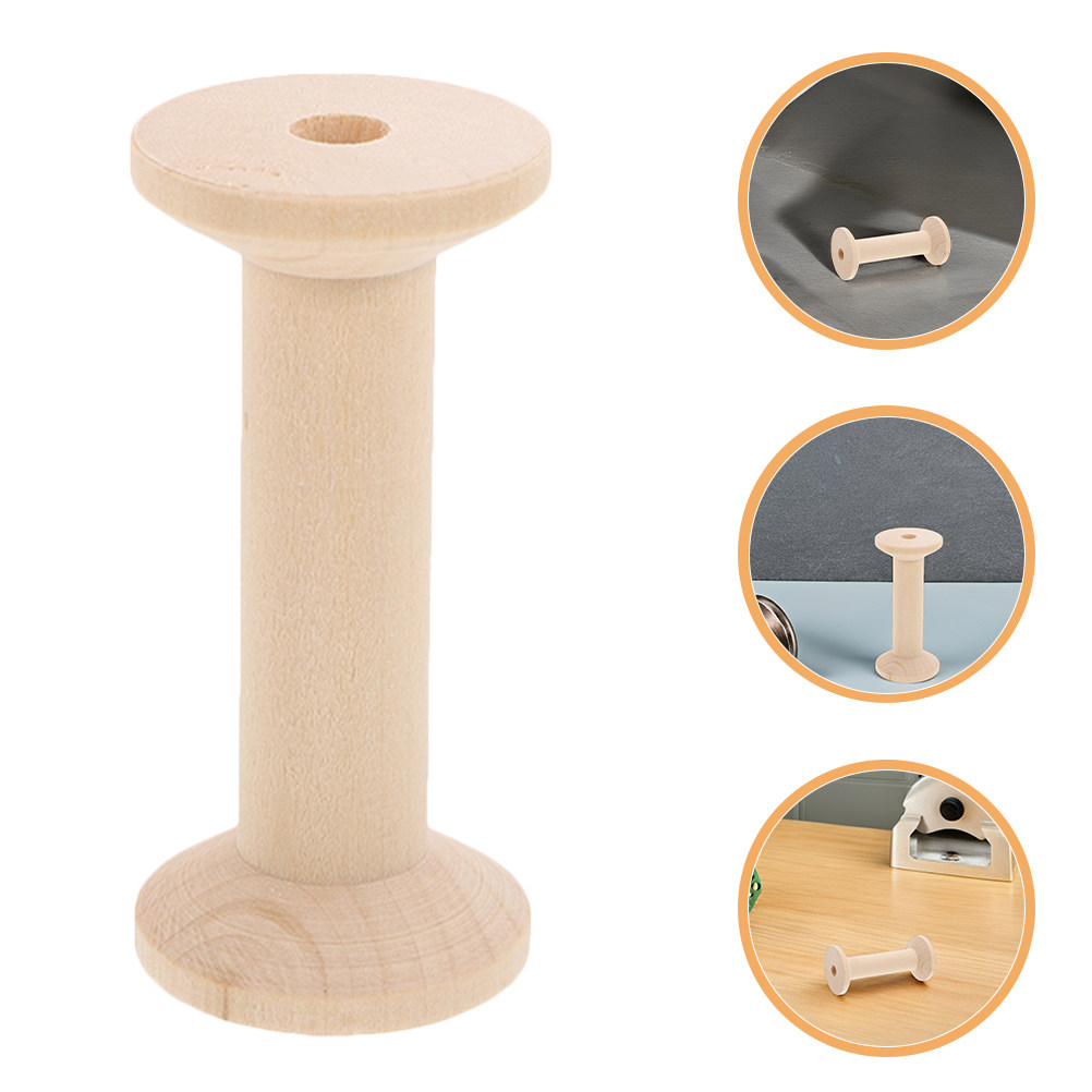 Embroidery Thread - 4 buah spool benang kayu kosong,