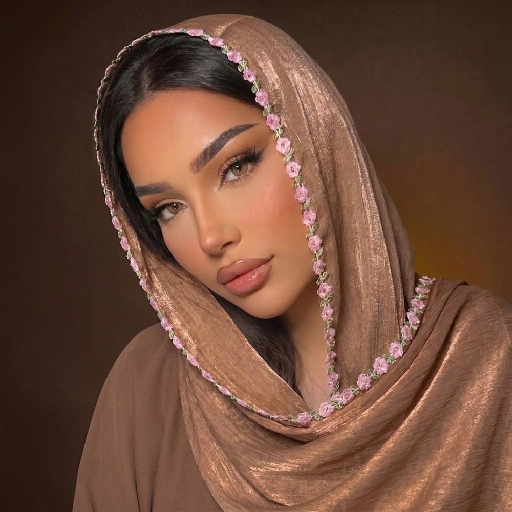 Embroidery Veil - Hijab Wanita Serbaguna Bahan Tipis Berkilau