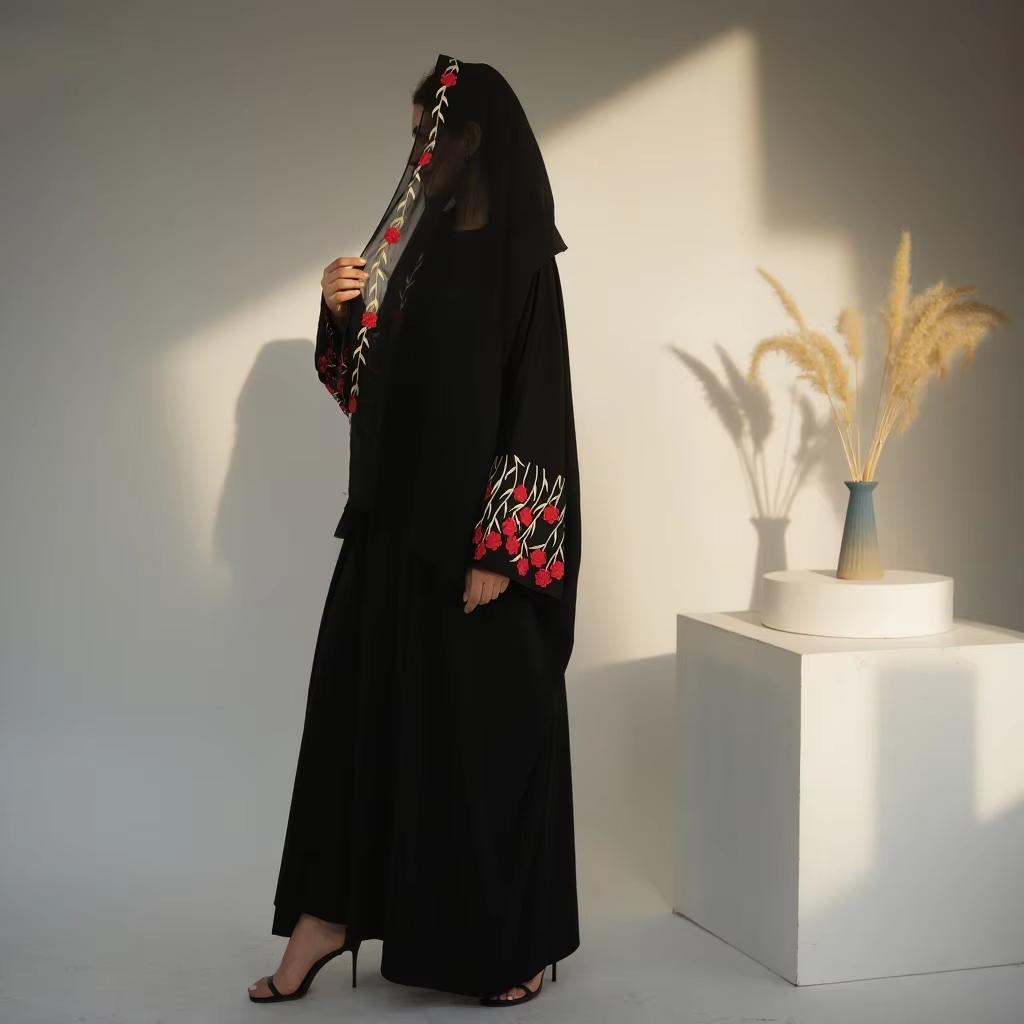 Embroidery Kebaya - Buka Abaya Dubai Bordir Muslim Jilbab