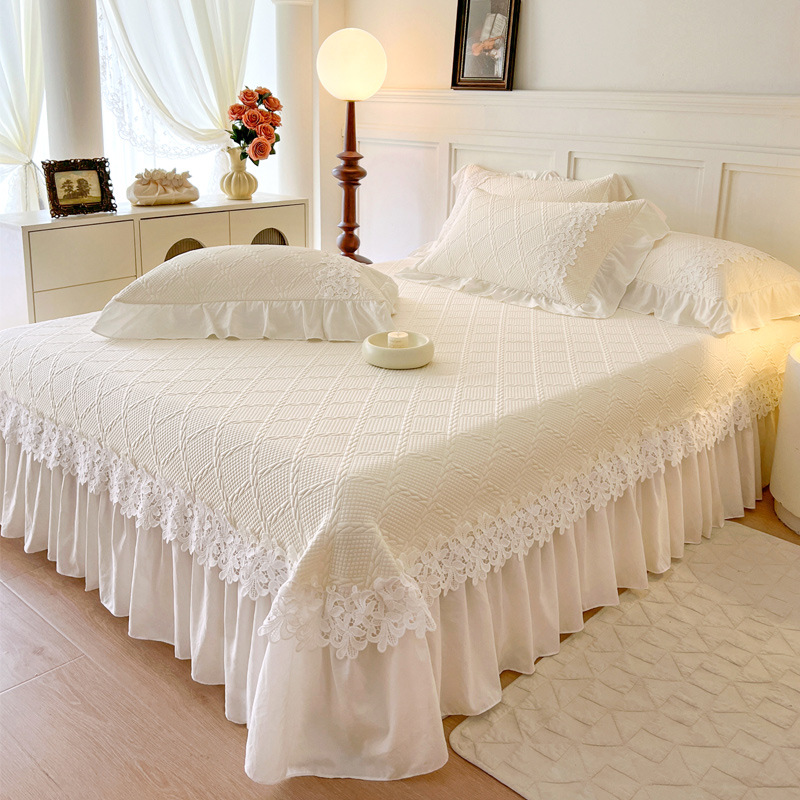 Embroidery Quilt Cover - Set Seprai Pendingin Mewah Bordir Perancis