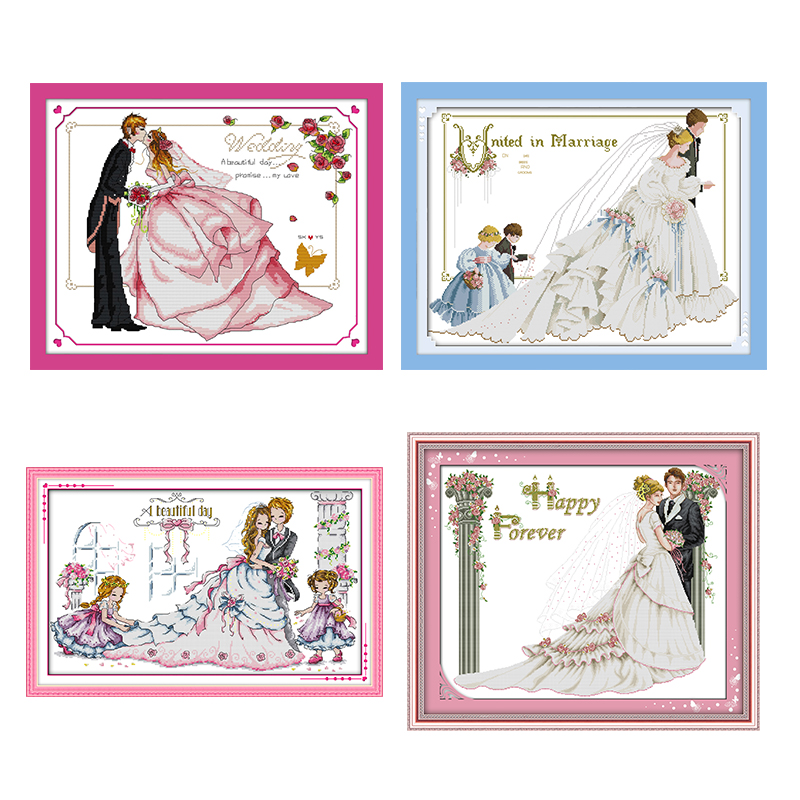 Embroidery Job - Pernikahan Series Menghitung Cross Stitch 11CT