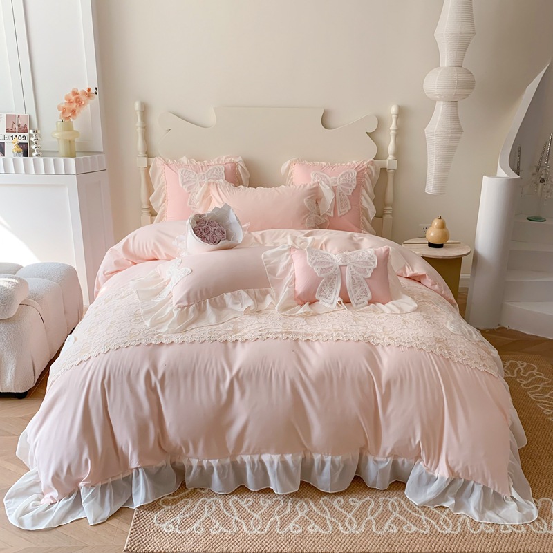 Embroidery Quilt Cover - Selimut Katun Dicuci dengan Bordir Tiga