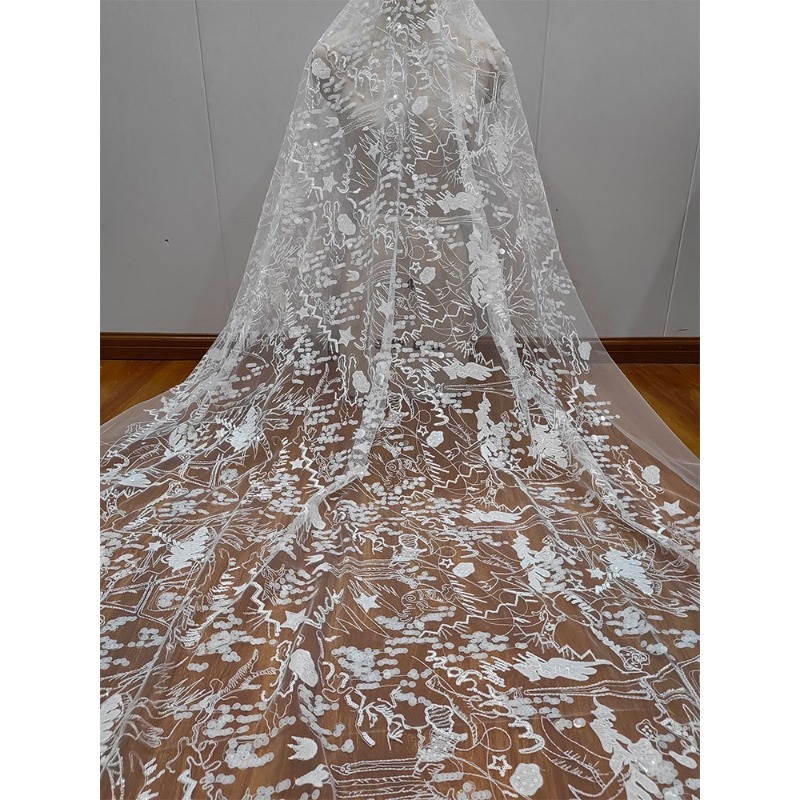 Embroidery Veil - Aksesoris Pakaian Dekorasi Gaun Pengantin Buatan