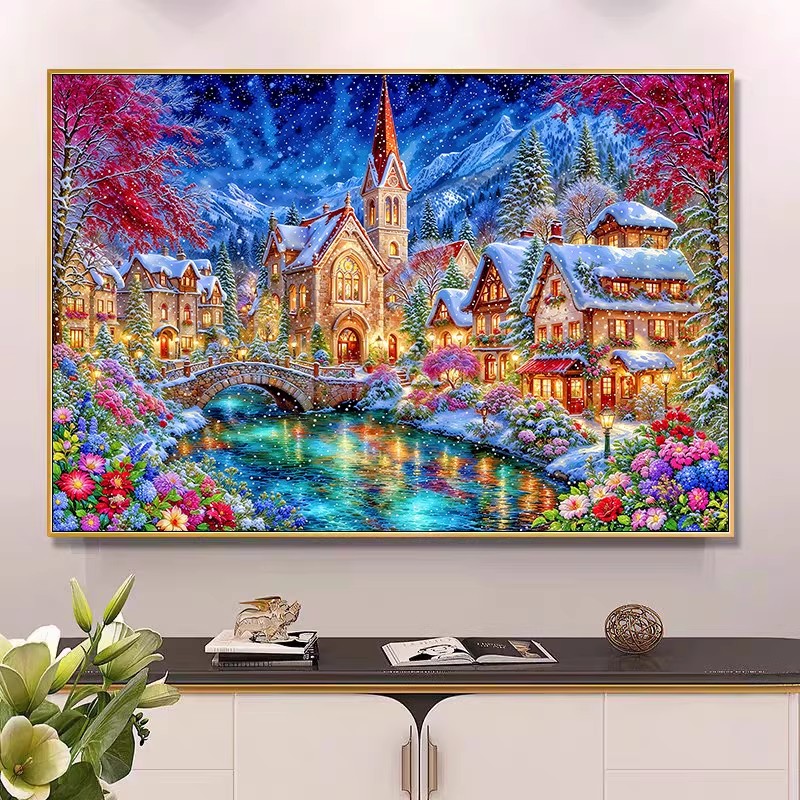 Embroidery Job - 9ct 100x75cm Kit Bordir Gereja Musim