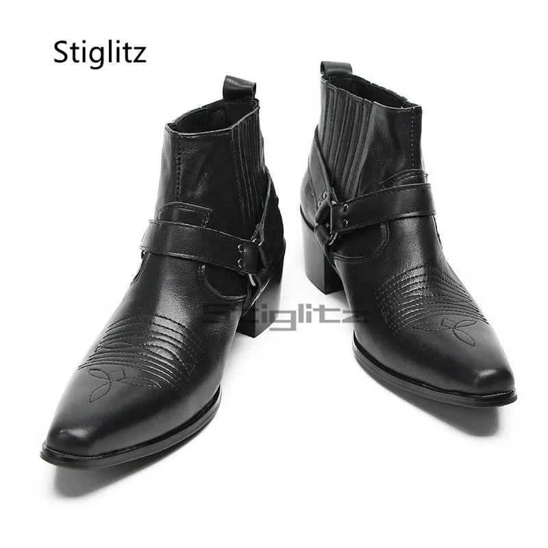 Sepatu Boots Pria Kulit Hitam  - Embroidery Dress ulasan dan harga