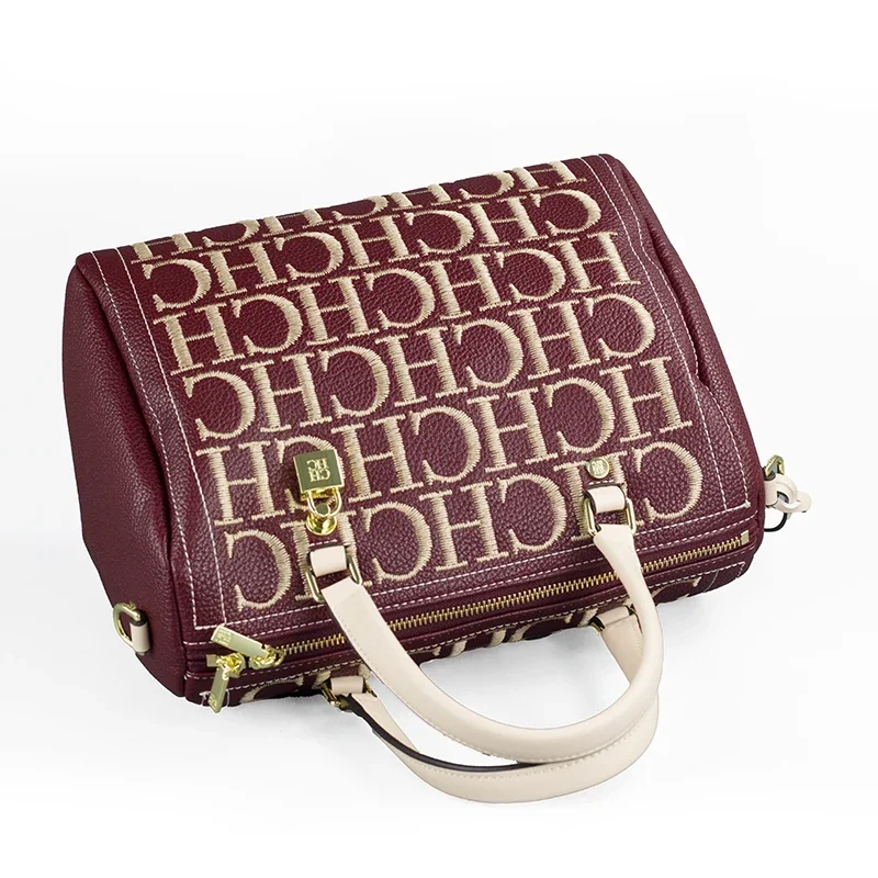 Tas Boston Bordir Huruf CH Wan - Embroidery Gold ulasan dan harga