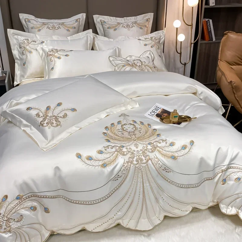 Mewah bulu emas bordir katun M - Embroidery Quilt Cover ulasan dan harga