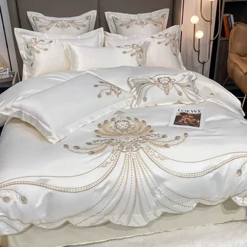 Mewah bulu emas bordir katun M - Embroidery Quilt Cover ulasan dan harga