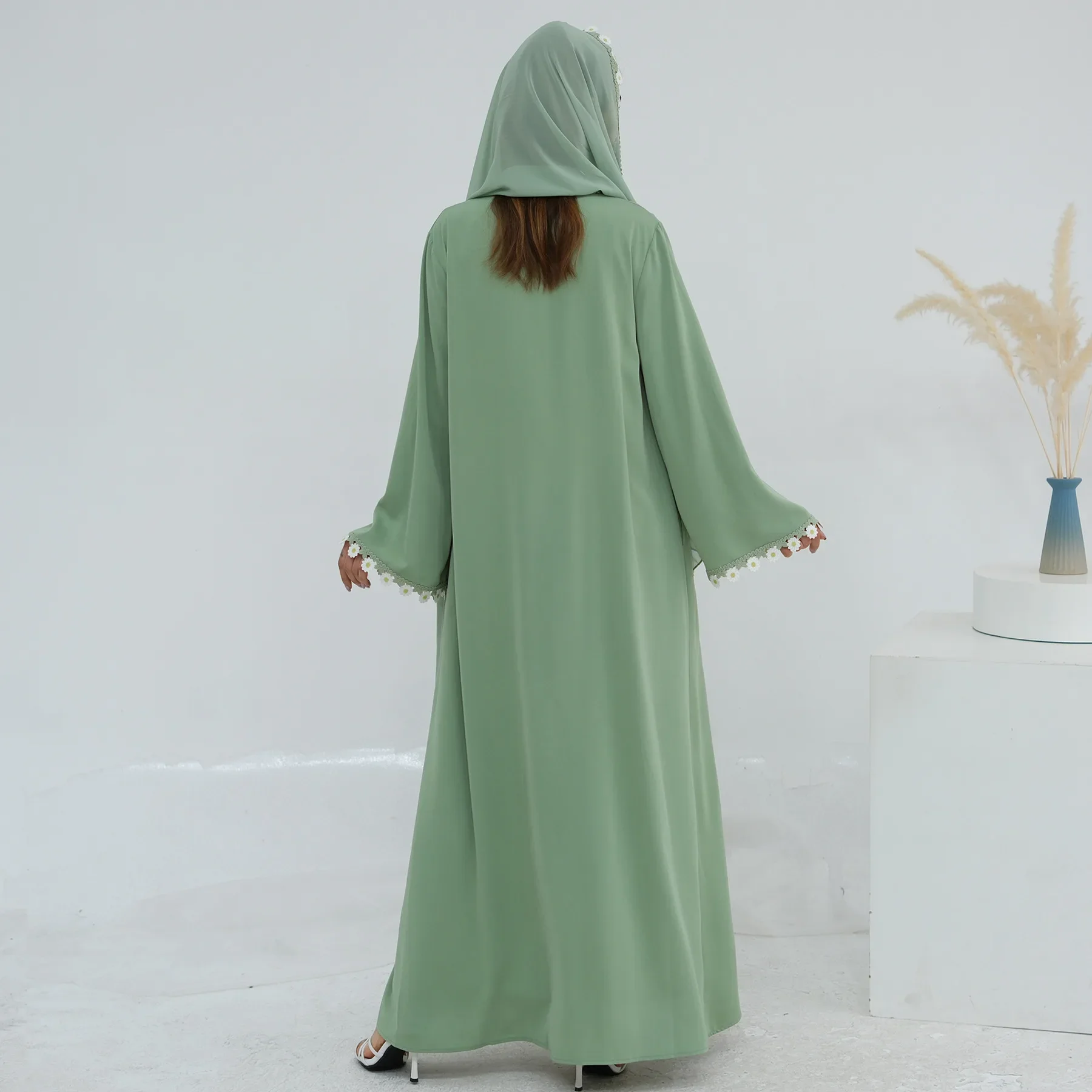 Gaun Abaya Dubai Turki Kaftan  - Embroidery Kebaya ulasan dan harga
