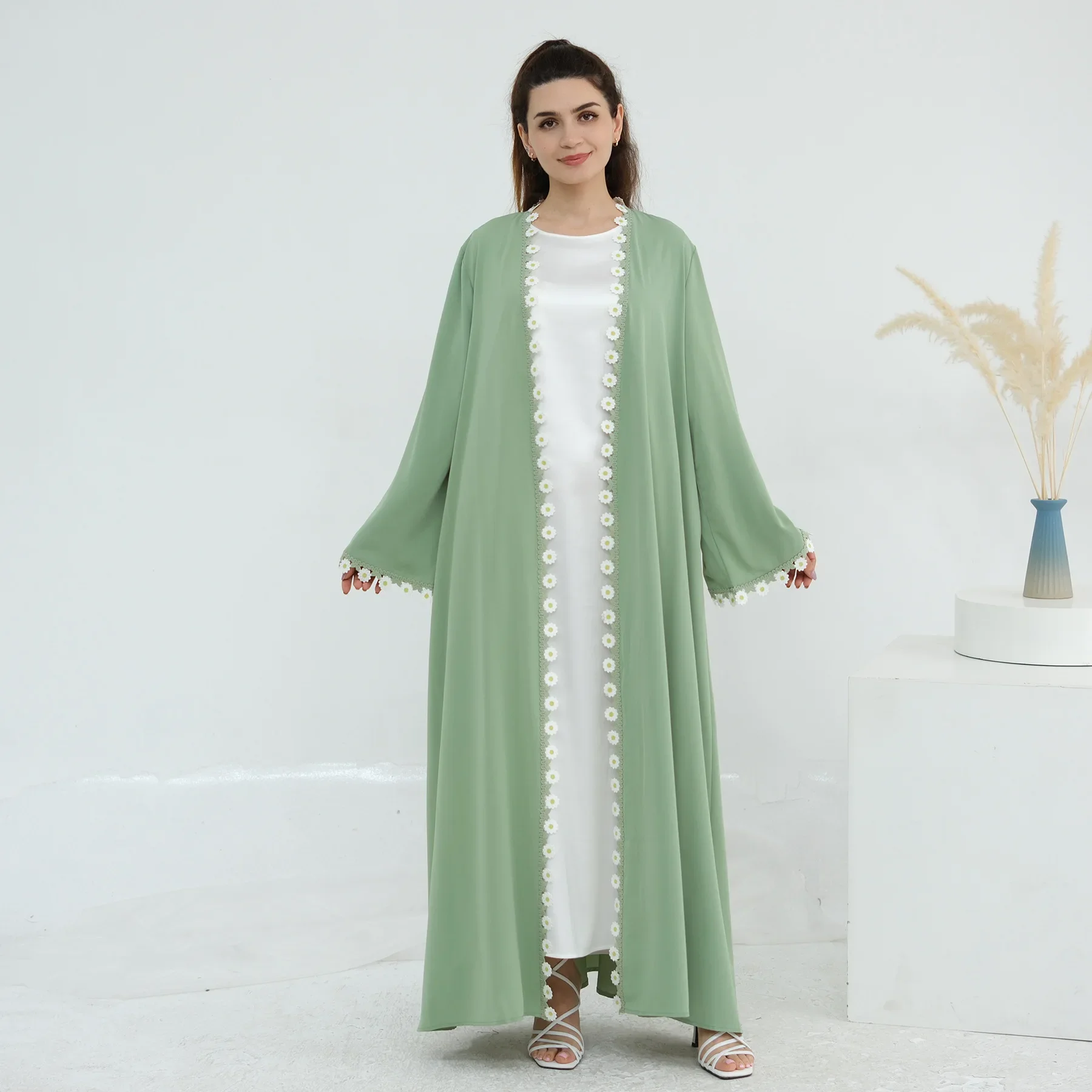 Gaun Abaya Dubai Turki Kaftan  - Embroidery Kebaya ulasan dan harga