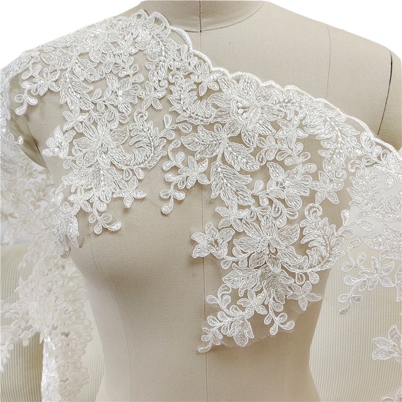 5-10Yard. Pemangkasan Renda Pe - Embroidery Veil ulasan dan harga