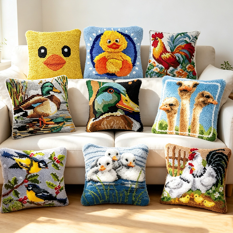 Kit Kait Jahit Motif Burung Be - Printed Embroidery Kit ulasan dan harga