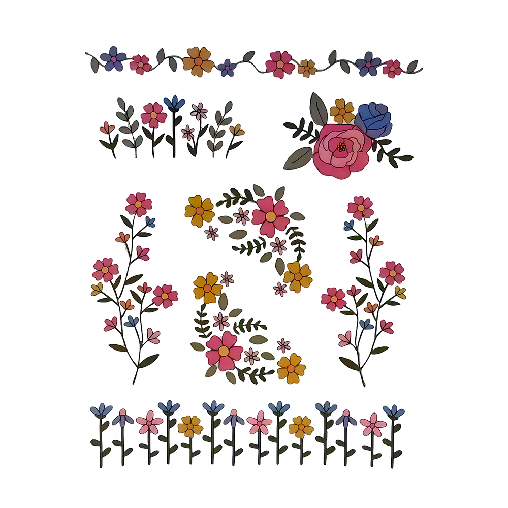 1 Set Terdiri dari 8 Buah Graf - Printed Embroidery Kit ulasan dan harga