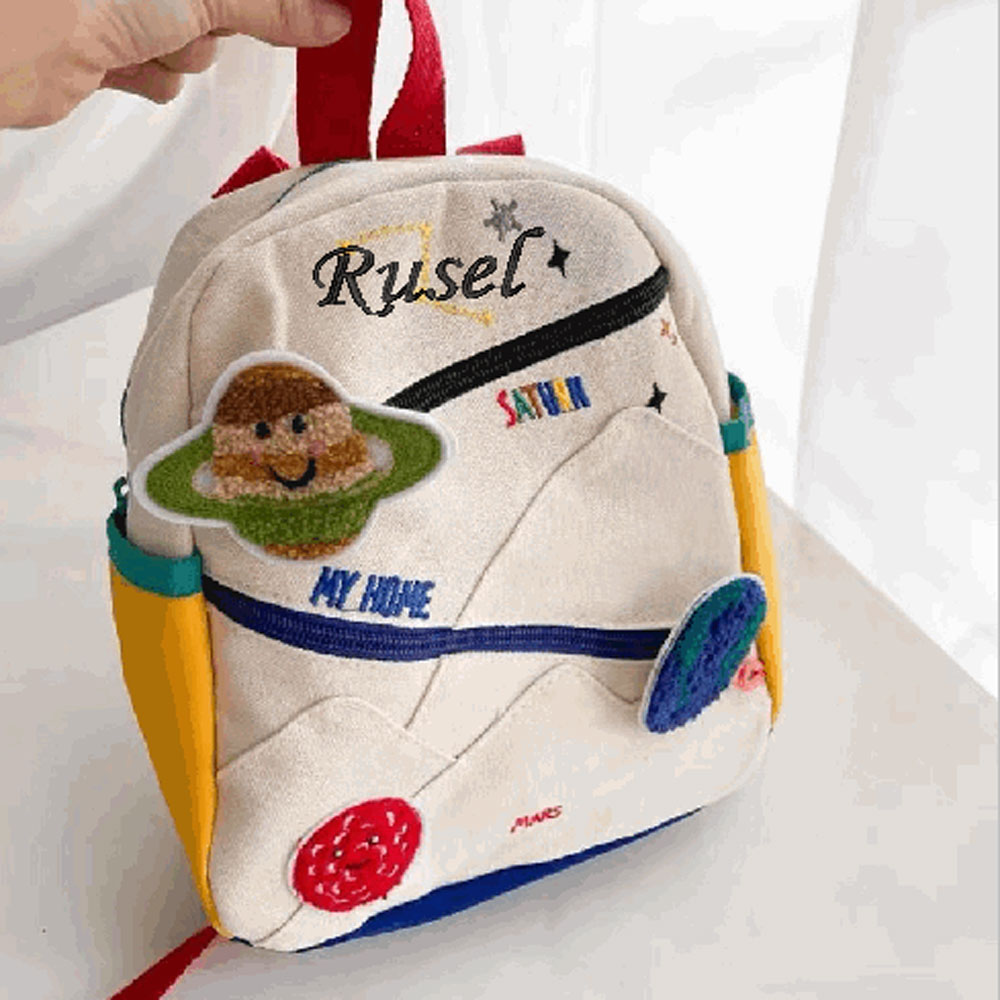 Ransel Planet yang Dipersonali - Embroidery Name Designs ulasan dan harga