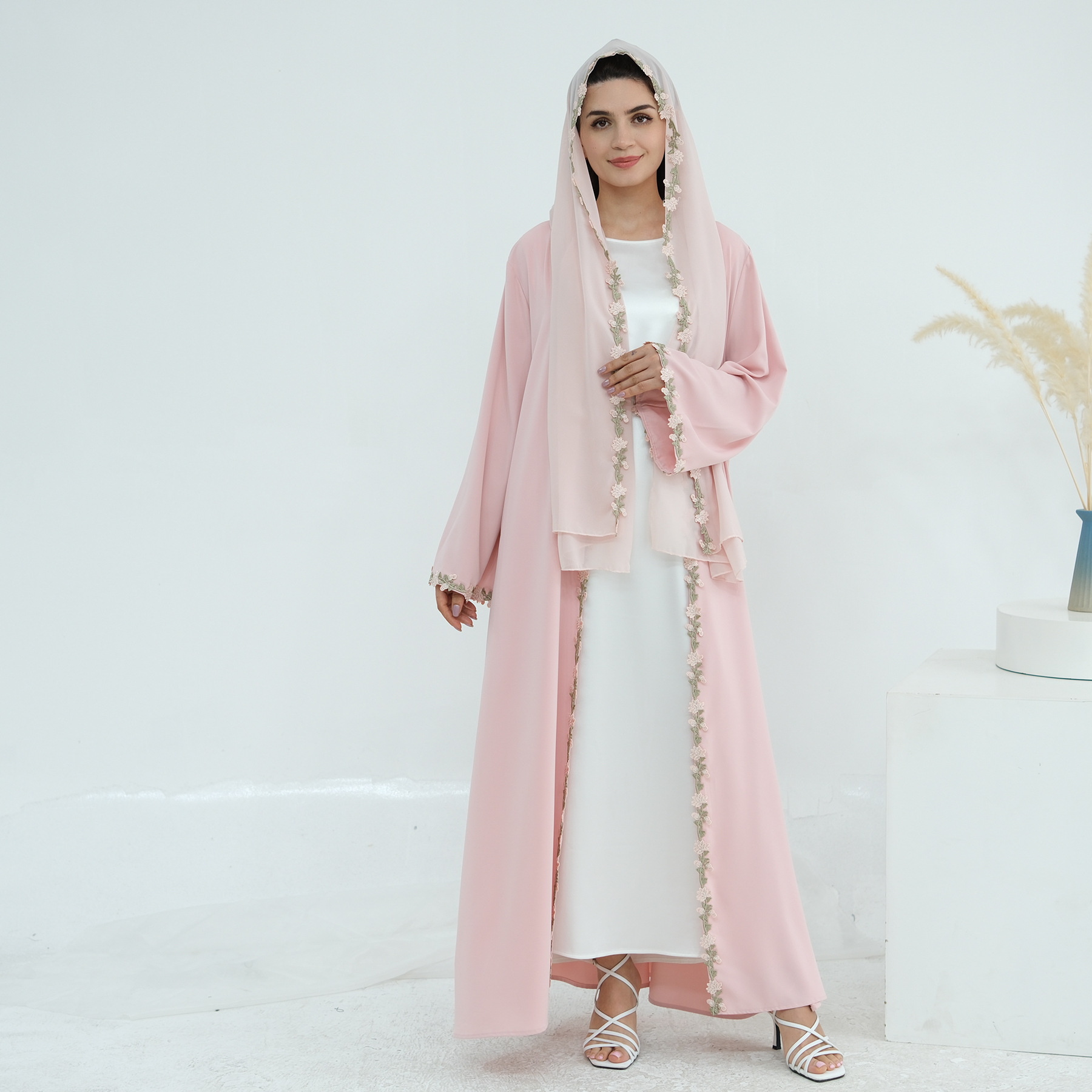 Setelan Gaun Abaya Wanita Musl - Embroidery Kebaya ulasan dan harga