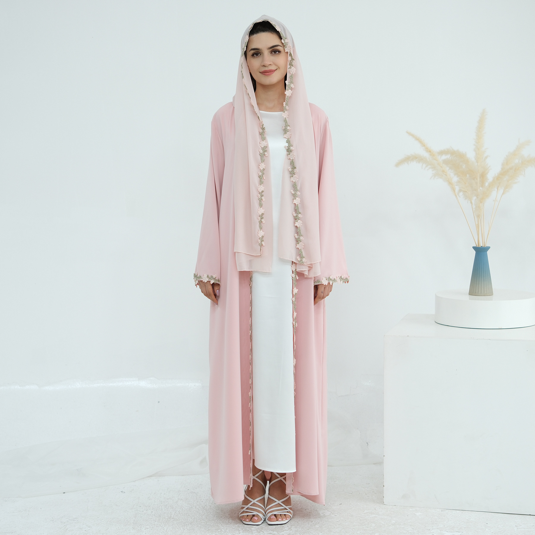 Setelan Gaun Abaya Wanita Musl - Embroidery Kebaya ulasan dan harga