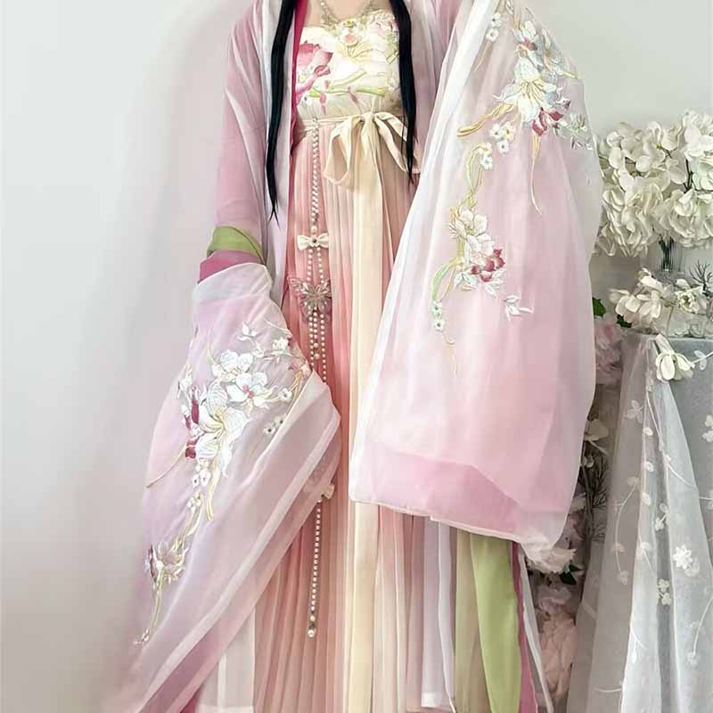 Kostum Pertunjukan Panggung Wa - Embroidery Dress ulasan dan harga