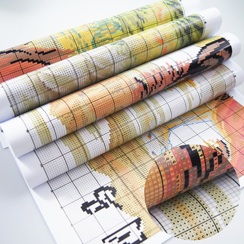 Set Sulaman Silang Pola Bunga  - Embroidery Job ulasan dan harga
