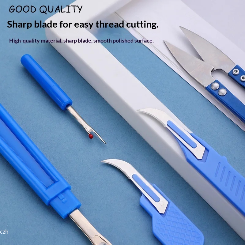 5 Buah Kit Ripper Jahit Biru d - Embroidery Thread ulasan dan harga