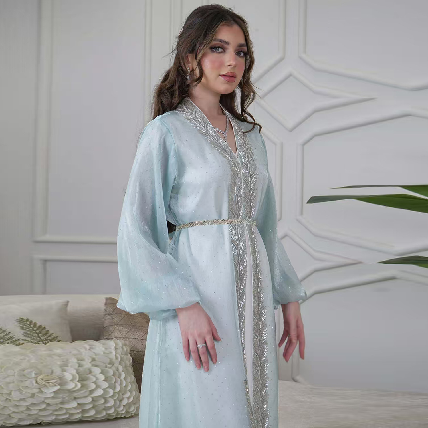 Idul Fitri Djellaba Kimono Car - Embroidery Kebaya ulasan dan harga