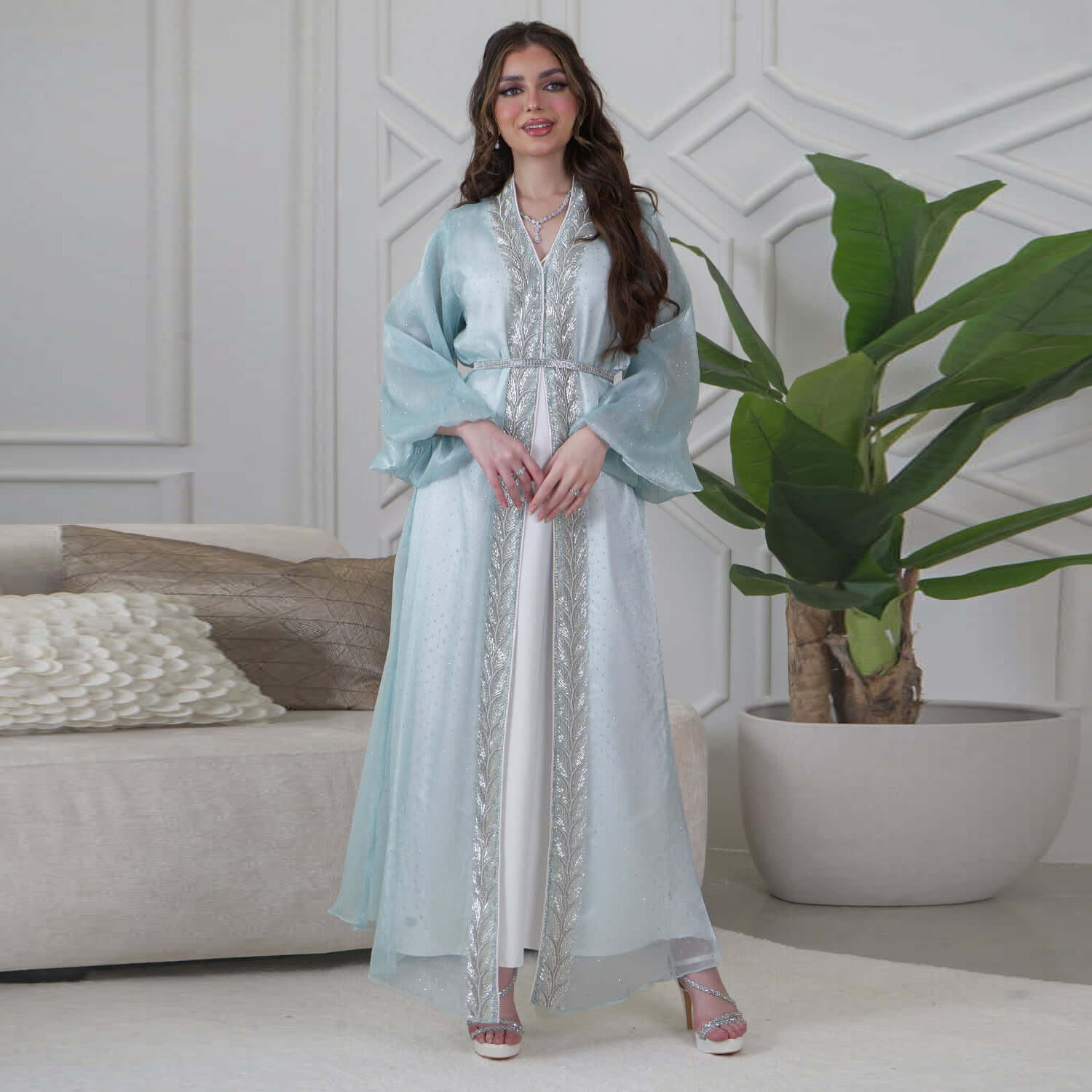Idul Fitri Djellaba Kimono Car - Embroidery Kebaya ulasan dan harga