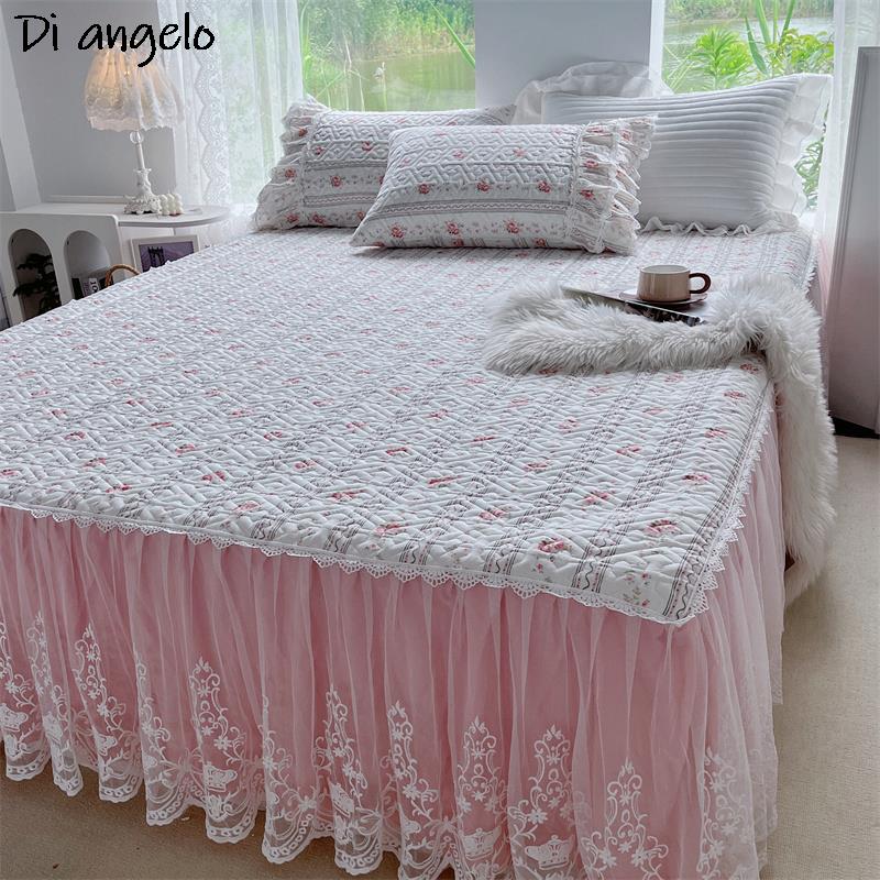 Rok Tempat Tidur Quilting Teba - Embroidery Quilt Cover ulasan dan harga
