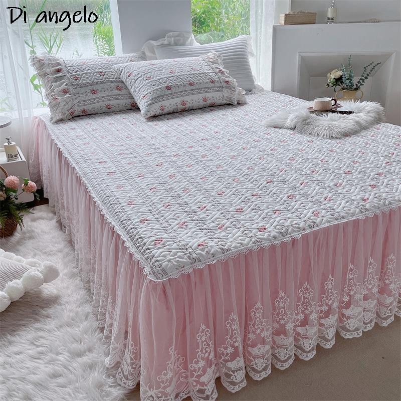 Rok Tempat Tidur Quilting Teba - Embroidery Quilt Cover ulasan dan harga