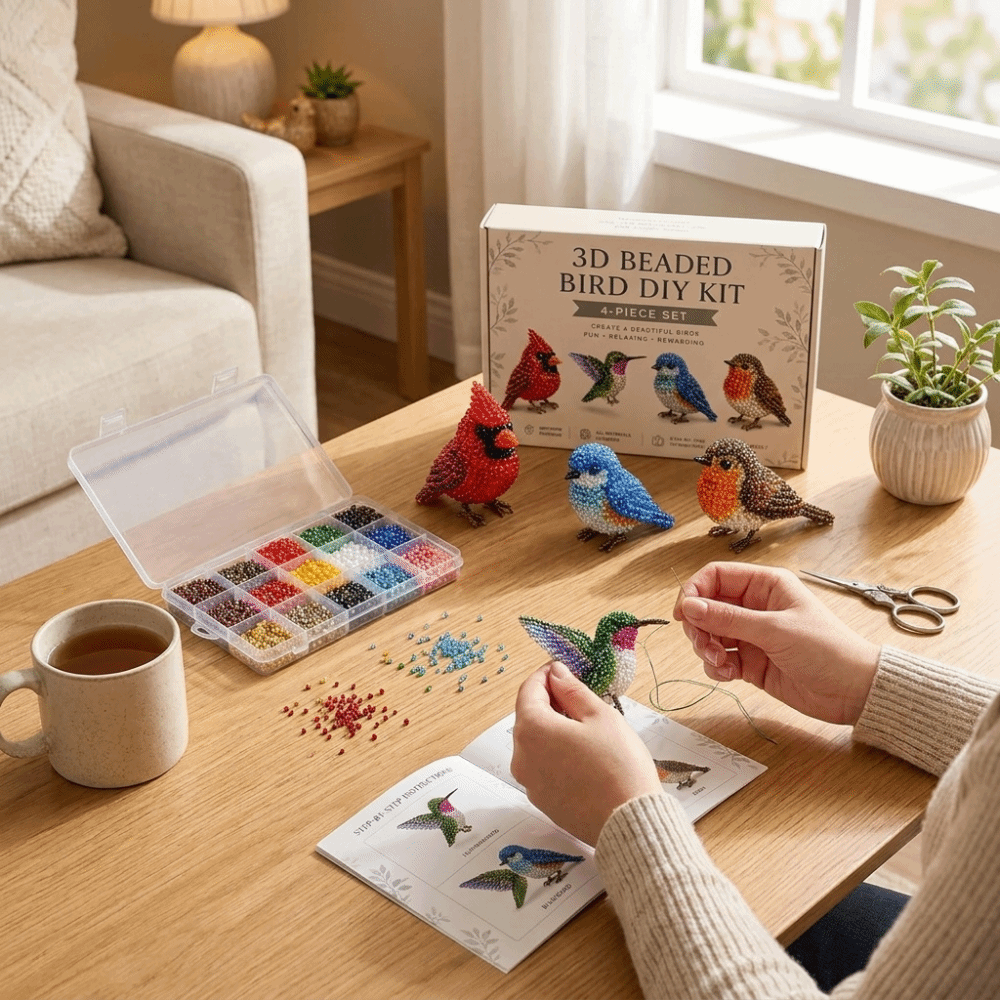 Kit Bordir Manik-Manik Hewan B - Embroidery Kit Set ulasan dan harga