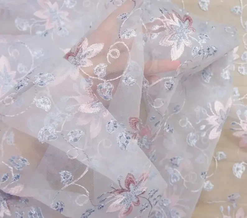 Kain Brokat Bordir Bunga Mewah - Embroidery Veil ulasan dan harga