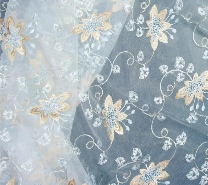 Kain Brokat Bordir Bunga Mewah - Embroidery Veil ulasan dan harga
