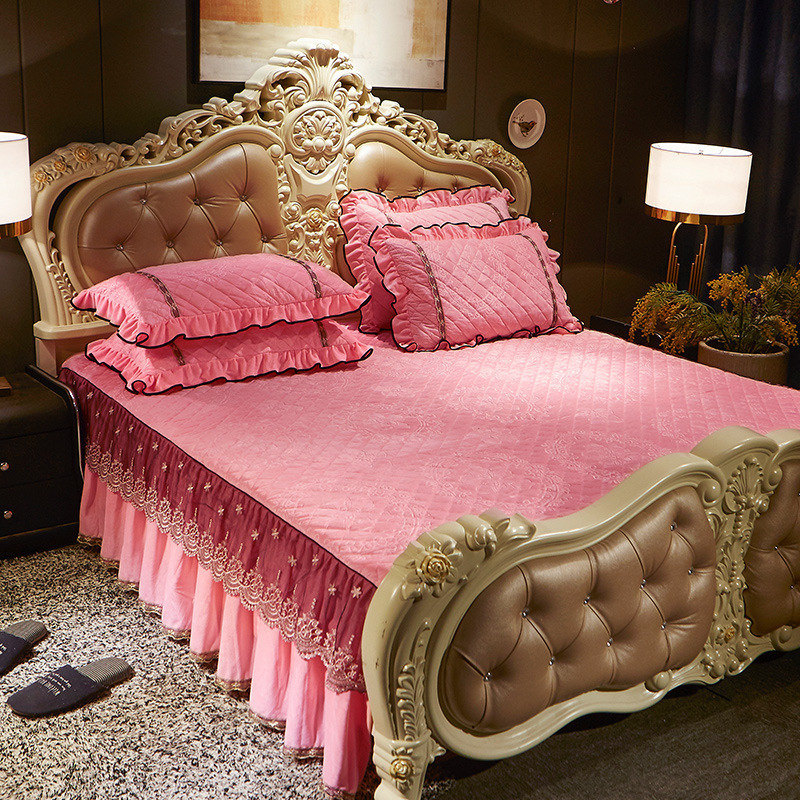 AI WINSURE-Set seprai beludru  - Embroidery Quilt Cover ulasan dan harga