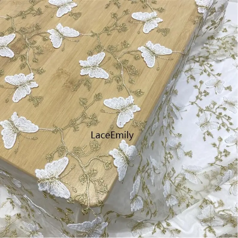 Kain Renda Kupu-kupu 3D Kain T - Embroidery Veil ulasan dan harga