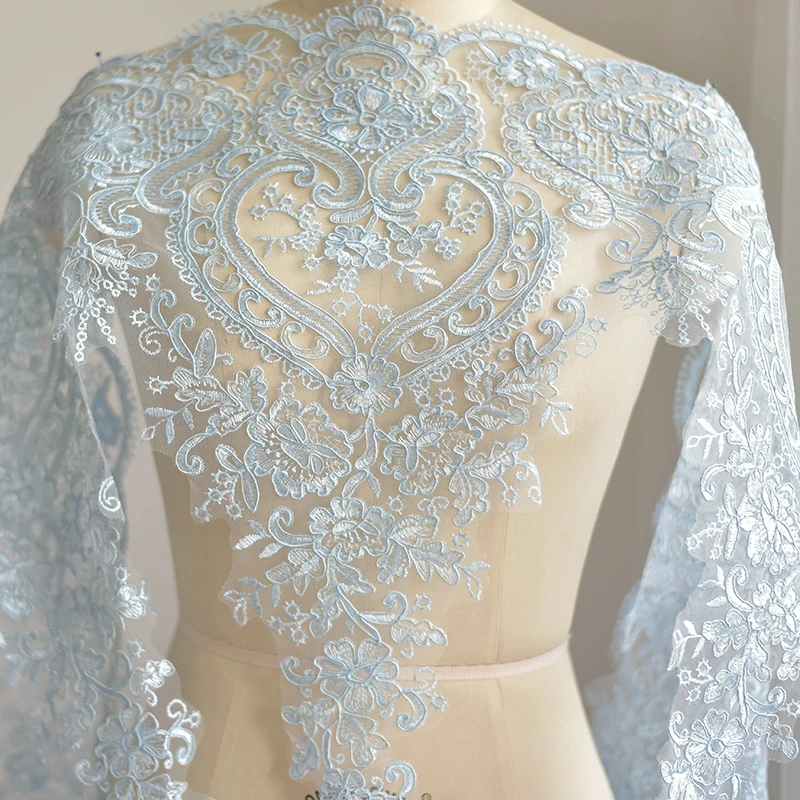 3 Meter/Lot 9 Warna Renda Bulu - Embroidery Veil ulasan dan harga