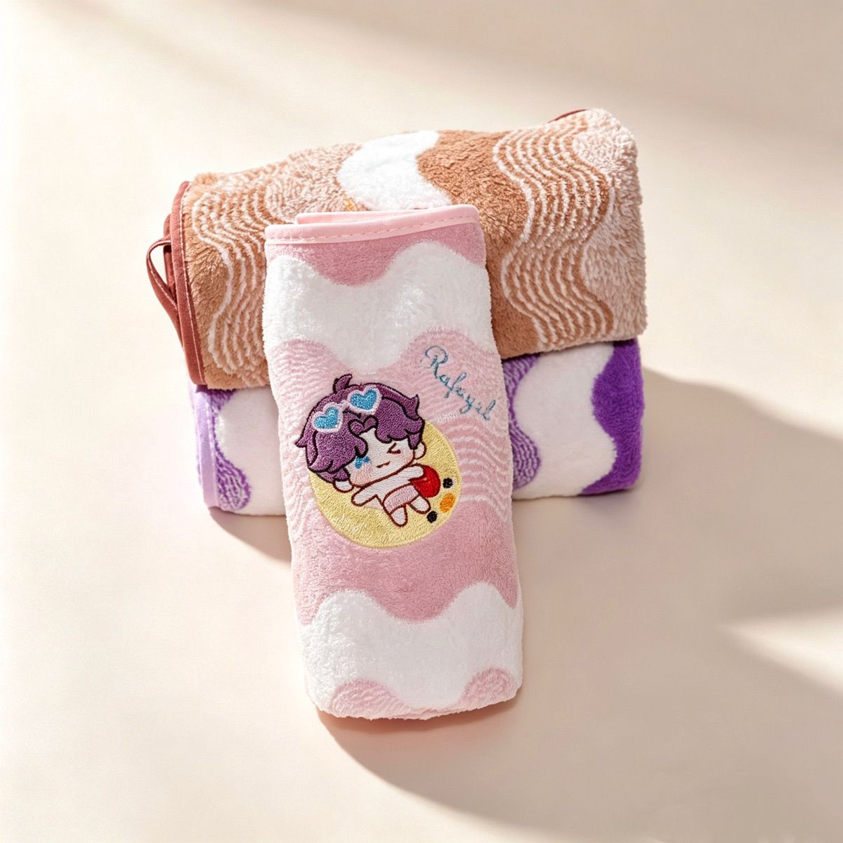 Handuk Tangan Anime Love and D - Embroidery Thread ulasan dan harga