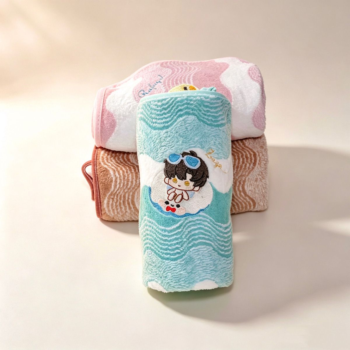 Handuk Tangan Anime Love and D - Embroidery Thread ulasan dan harga