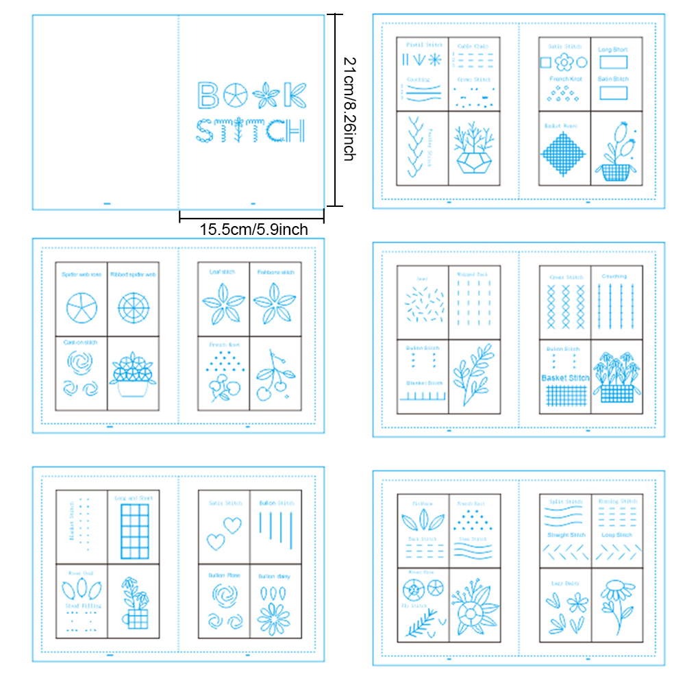Set Kit Pemula Buku Sulaman Ta - Embroidery Guide Book ulasan dan harga