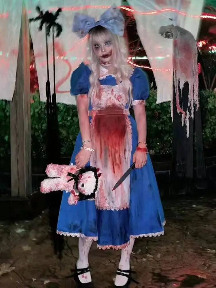 Set Gaun Halloween Lolita Goth - Embroidery Dress ulasan dan harga
