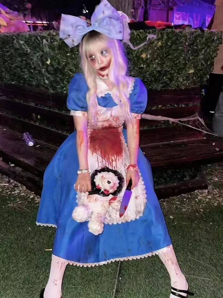 Set Gaun Halloween Lolita Goth - Embroidery Dress ulasan dan harga
