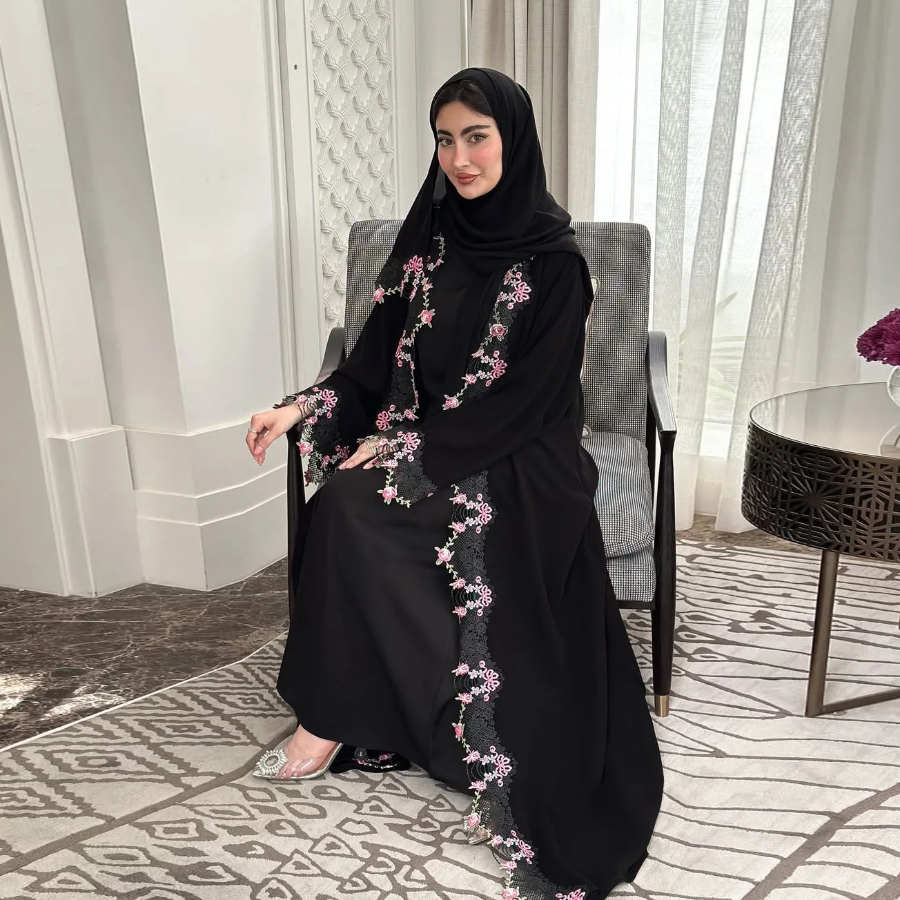 Kimono Bordir Hitam Jalabiya A - Embroidery Kebaya ulasan dan harga