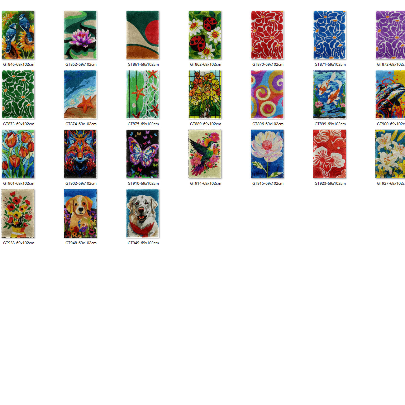 Kit Rajutan Karpet Bee Latch H - Printed Embroidery Kit ulasan dan harga