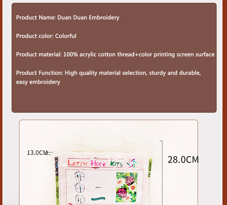 Kit Rajutan Karpet Bee Latch H - Printed Embroidery Kit ulasan dan harga