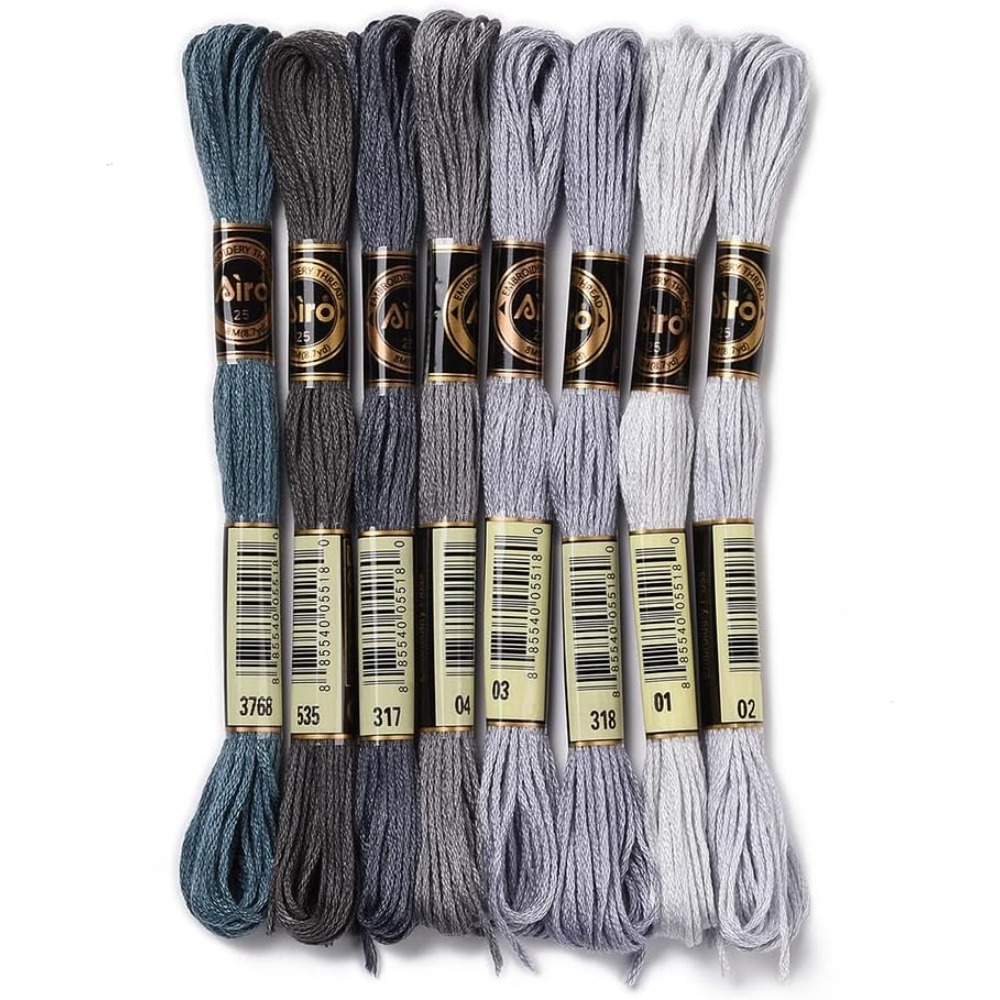 8 Gulungan 70 Yard Gelang Pers - Embroidery Thread ulasan dan harga