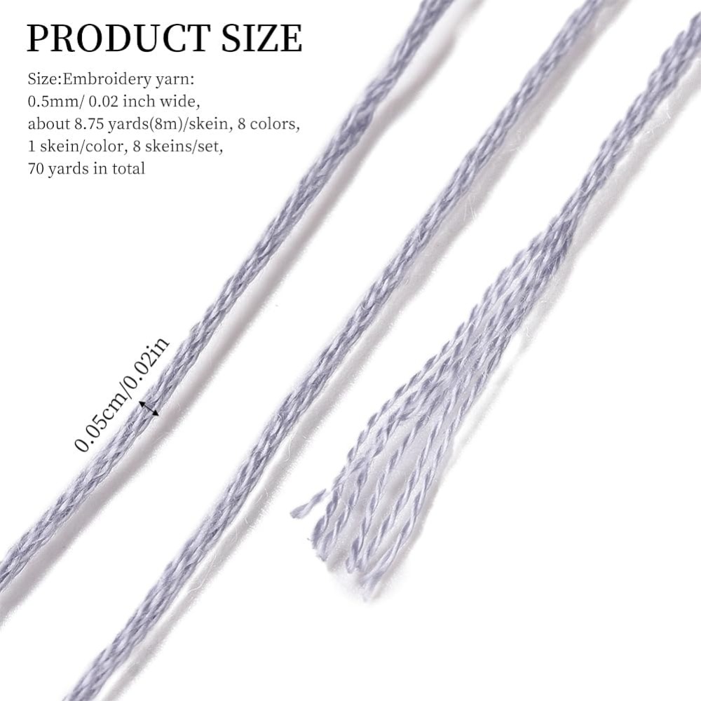 8 Gulungan 70 Yard Gelang Pers - Embroidery Thread ulasan dan harga