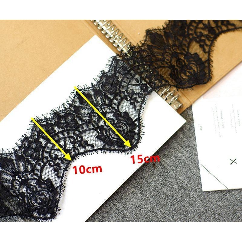Lebar 15CM, Kain Bordir Renda  - Embroidery Veil ulasan dan harga