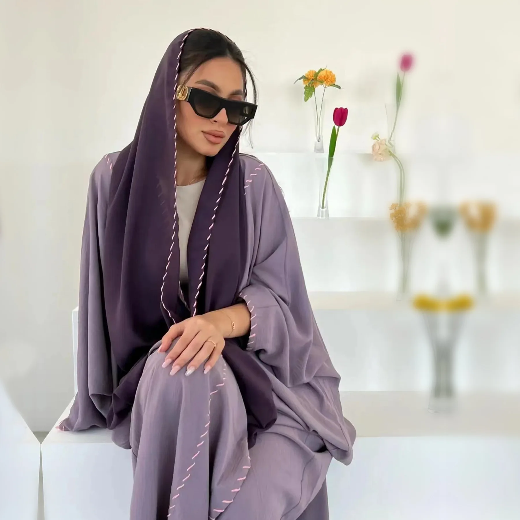 Kimono Maroko Abaya Terbuka Me - Embroidery Kebaya ulasan dan harga