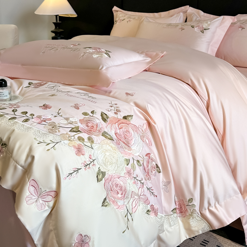 Set Tempat Tidur Katun 100% Me - Embroidery Quilt Cover ulasan dan harga